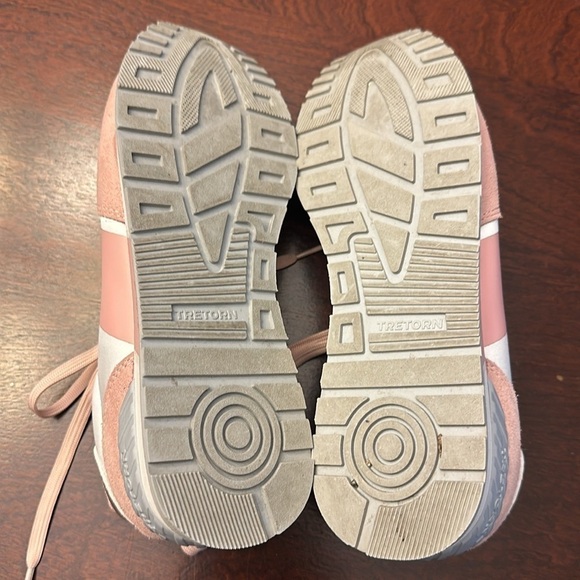 TRETORN Womens Suede Loyola Retro
Jogger Sneakers Pink Silver Sz 8.5 Preppy - Picture 12 of 15